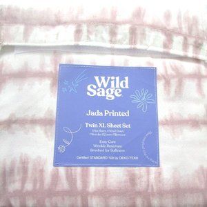 new Wild Sage™ Brushed Cotton 225 TC Tie Dye Stripe Twin XL Sheet Set in Violet